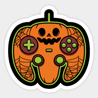 Scary Jackolantern Pumpkin Video Game Controller Sticker